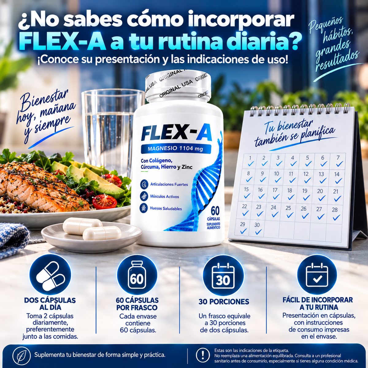 ¿Estás dándole a tu cuerpo los nutrientes que necesita? ¡Descubre FLEX-A!-60 capsulas