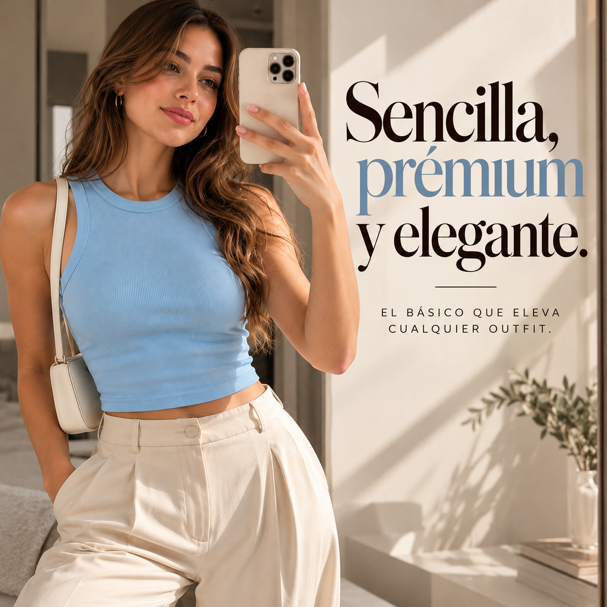 Un crop top que moldea tus curvas sin apretar