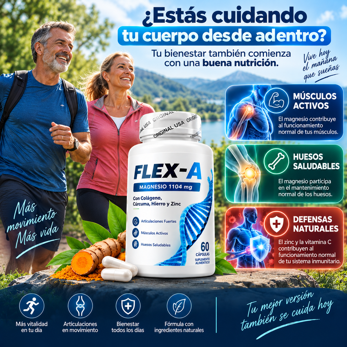 ¿Estás dándole a tu cuerpo los nutrientes que necesita? ¡Descubre FLEX-A!-60 capsulas