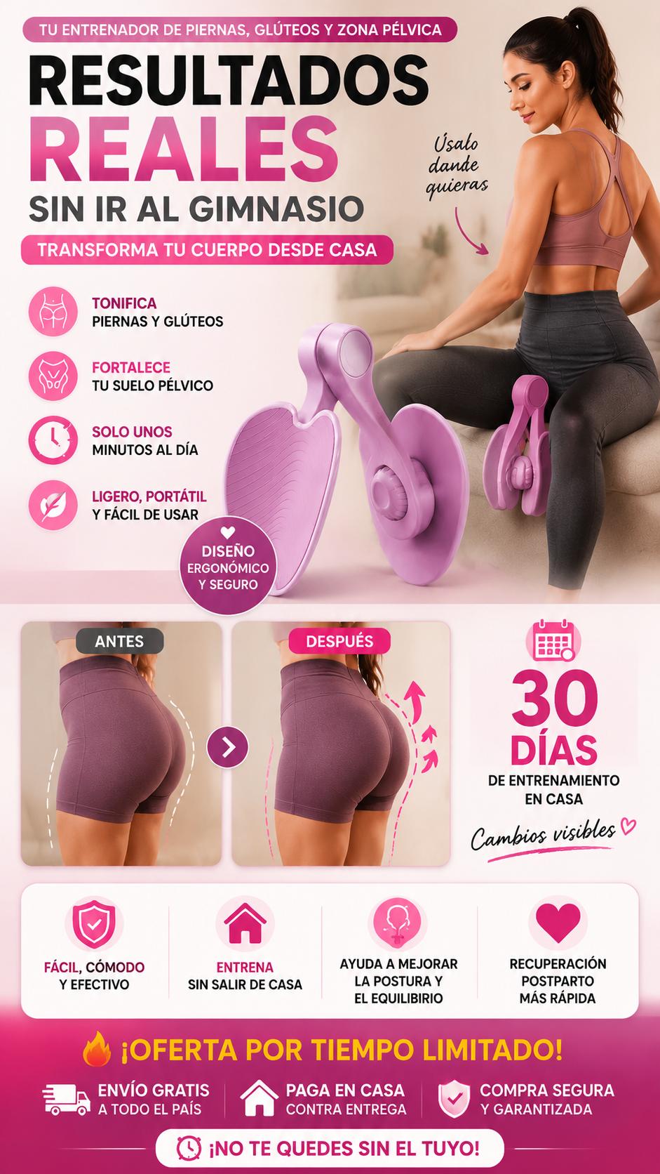 Ejercitador Pélvico muscular para Gluteos y piernas.