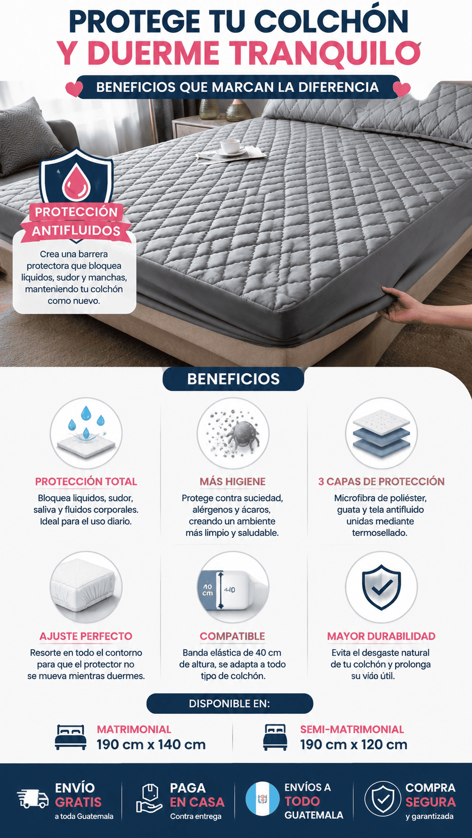 Protege tu colchón como nunca antes y duerme tranquilo cada noche