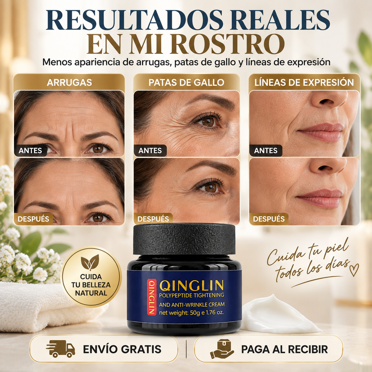 QINGLIN – Tu aliado diario para cuidar la apariencia de arrugas y líneas de expresión
