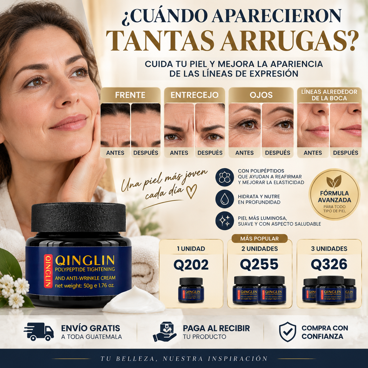 QINGLIN – Tu aliado diario para cuidar la apariencia de arrugas y líneas de expresión