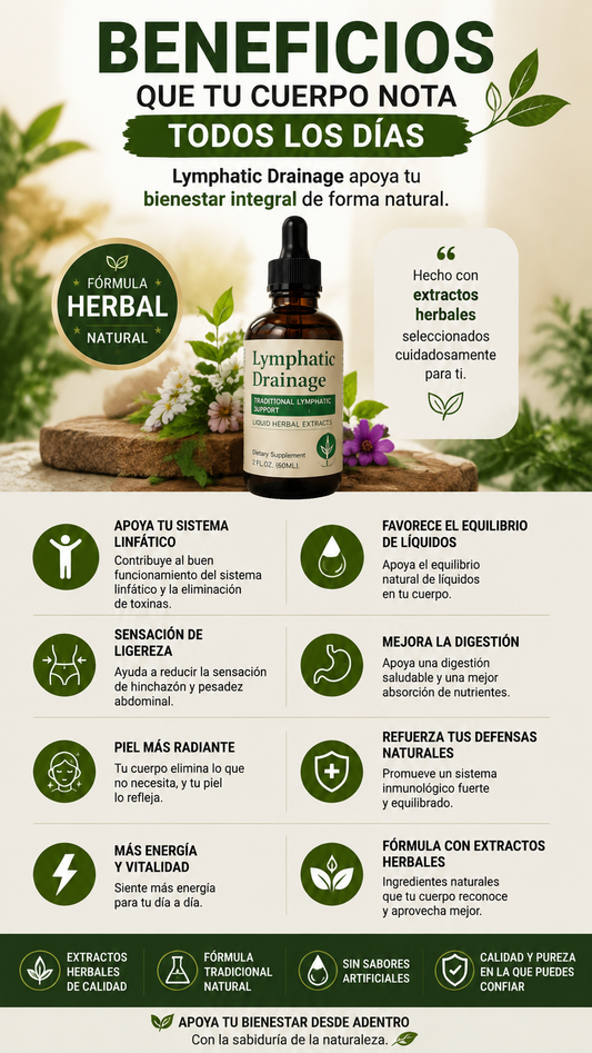 Lymphatic Drainage: apoyo herbal natural para sentirte más ligero y equilibrado cada día
