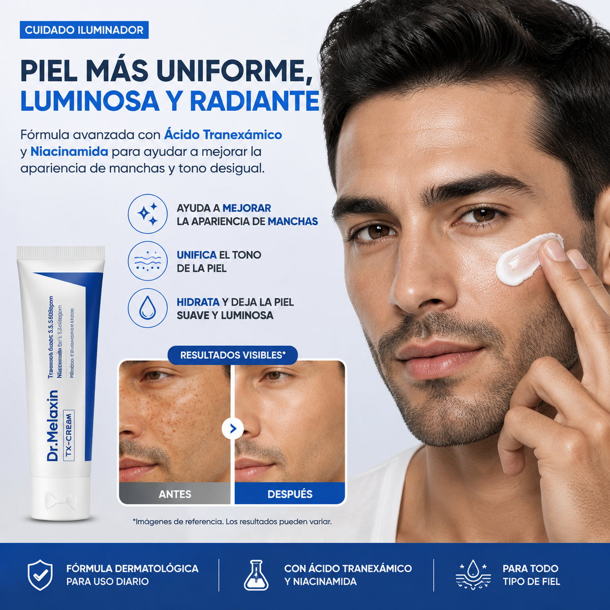 Dr Melaxin TX- crema despigmentante para manchas oscuras y pecas X60 ML