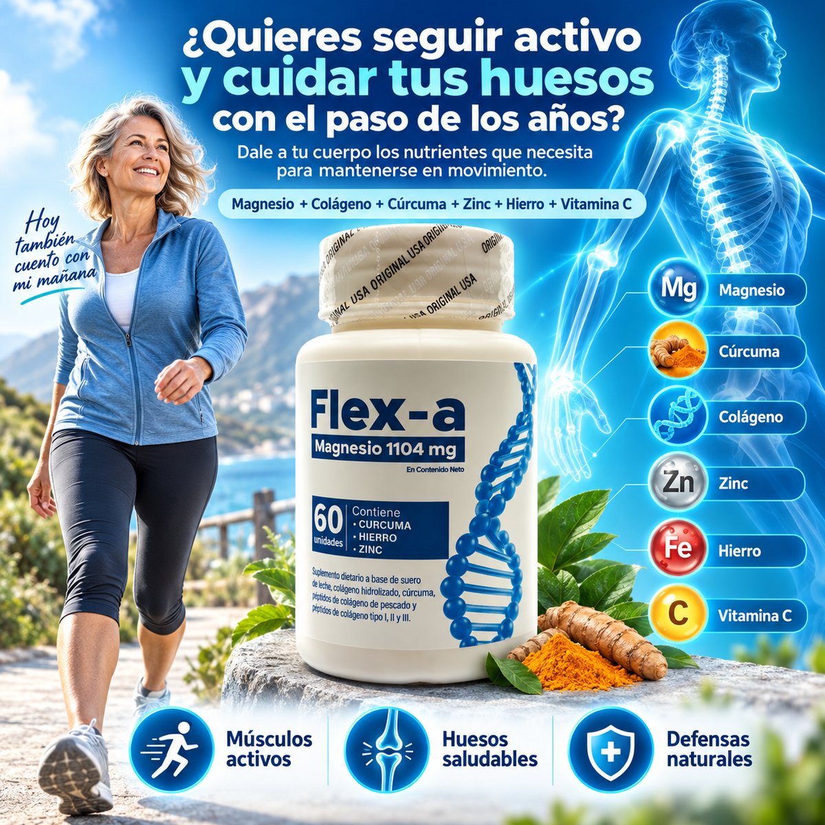 ¿Estás dándole a tu cuerpo los nutrientes que necesita? ¡Descubre FLEX-A!-60 capsulas